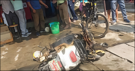 धनगढीमा चार्जिङमा राखिएको स्कुटरमा आगलागी